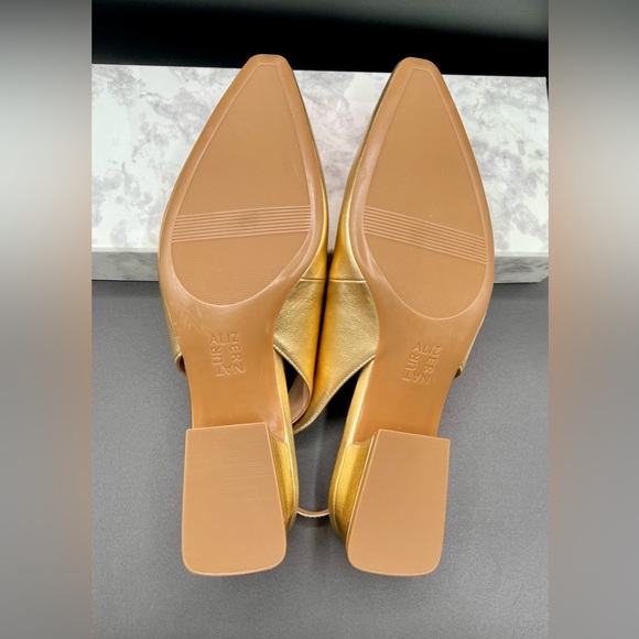 NATURALIZER Ginger Snip Toe Dress Slingback Dark Gold Low BlockHeel.Size US 11 W - Picture 11 of 11